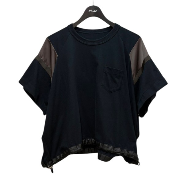 【中古】 sacai　 Cotton Jersey T-Shirt 24-07171 ブラックｘブラウン サイズ：2 【090625】（サカイ）