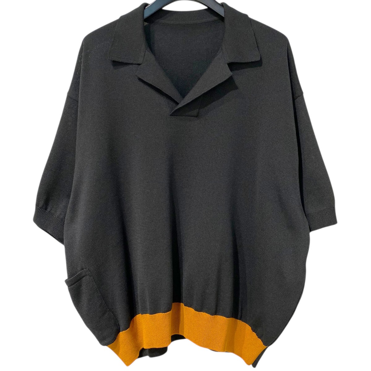 SEE SEE BIG NYLON POLO ネイビー ポロ SEESEE BIG NYLON POLO NAVY シーシーポロシャツ
