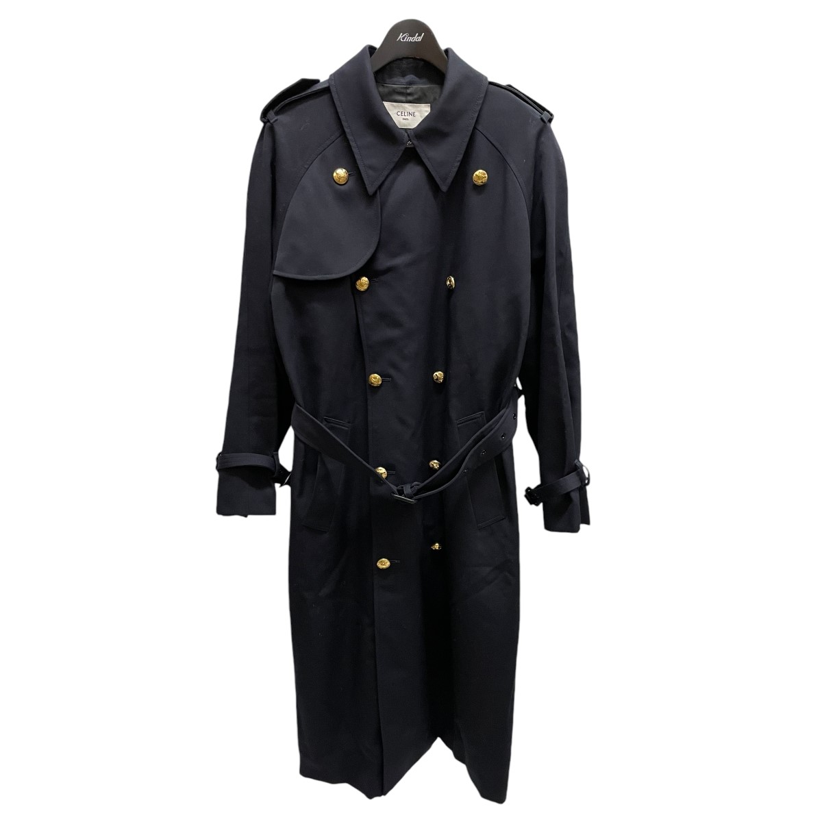 【中古】CELINEナポレオントレンチコート 2M63A092D ネイビー サイズ：38【価格見直し】｜ブランド古着のカインドオル