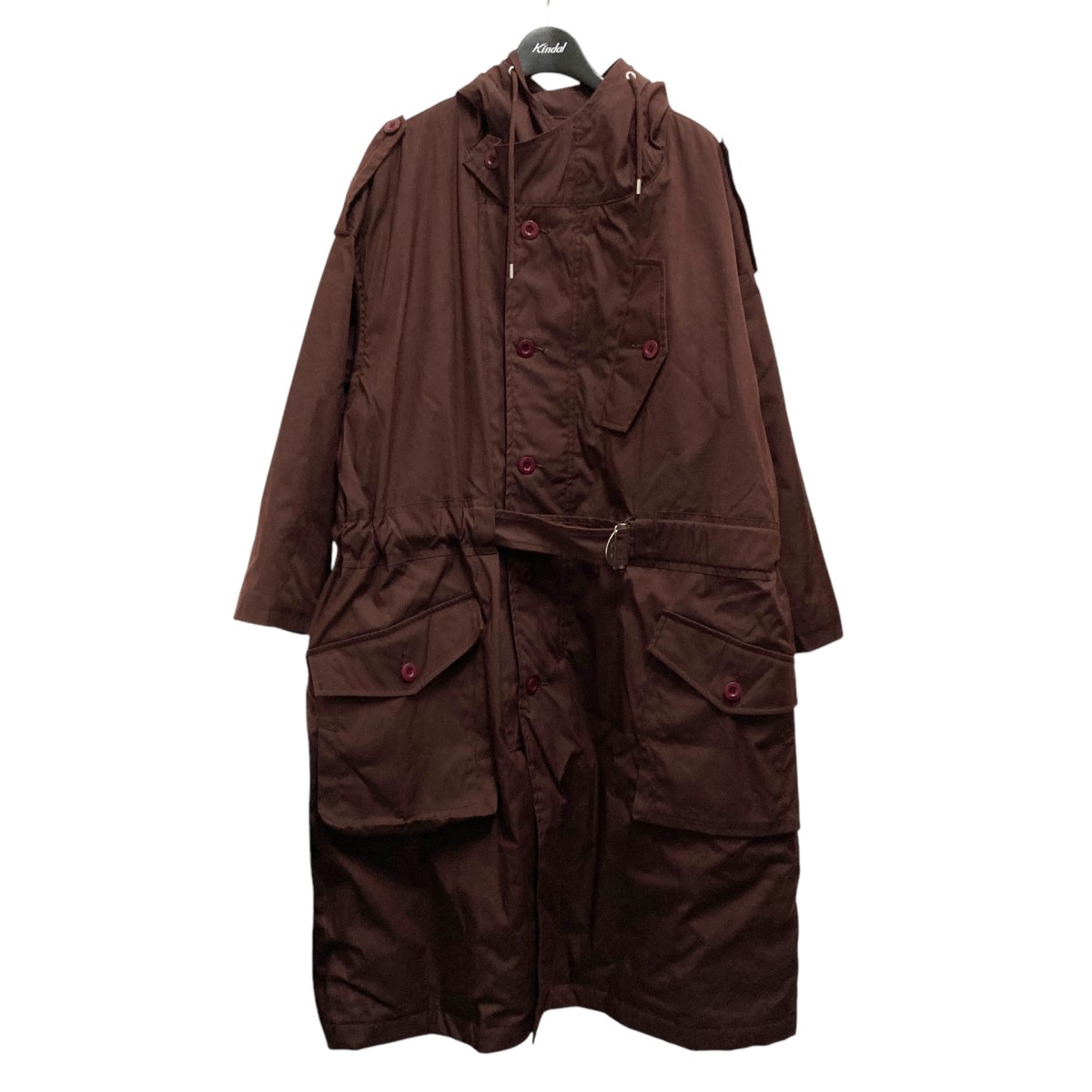 【中古】 beautiful people フーデッドコート 1235103009 バーガンディ サイズ：34