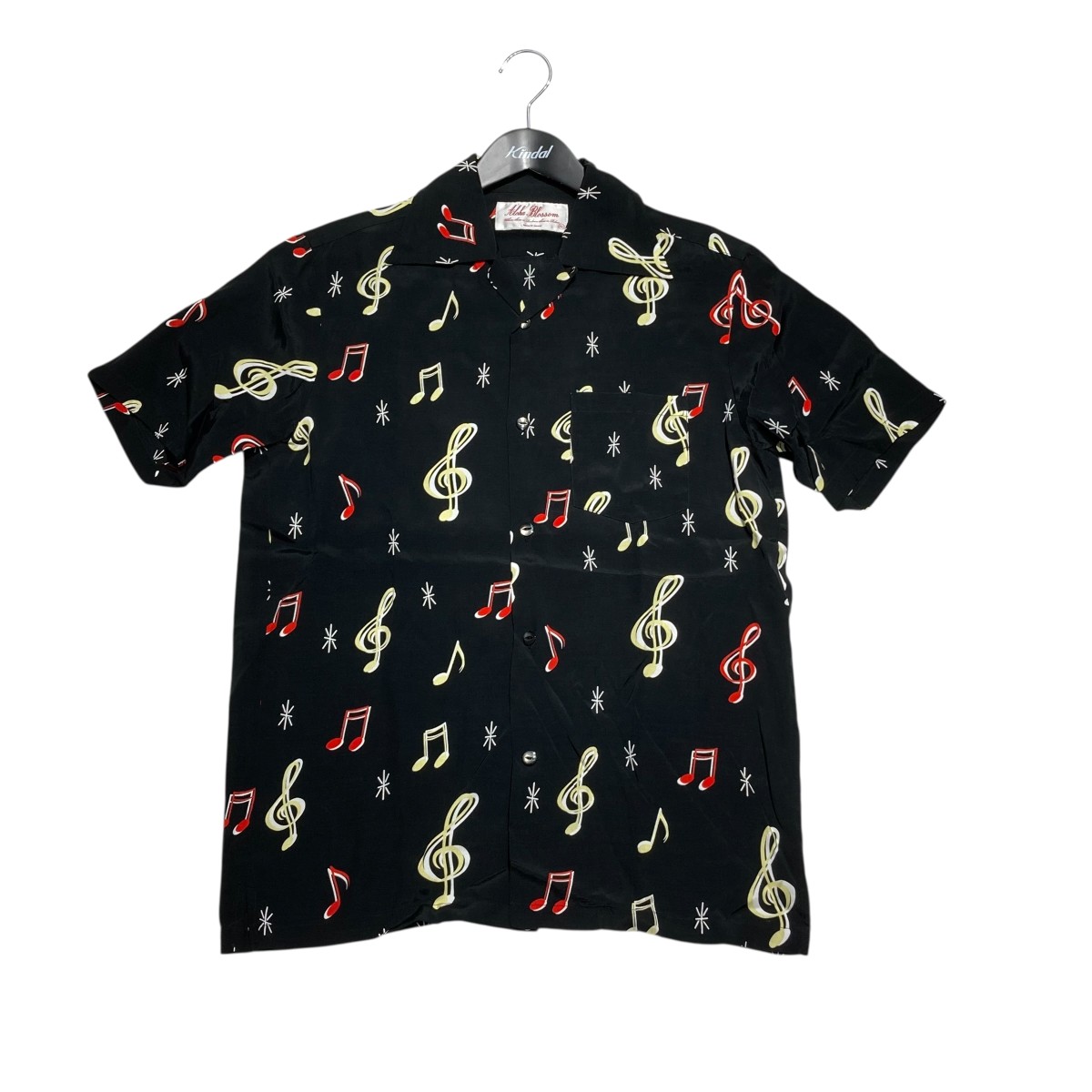 アロハブロッサム　美品 HULA フラガール アロハシャツ レーヨン 38 黒 アロハブロッサム 美品 HULA フラガール アロハシャツ レーヨン