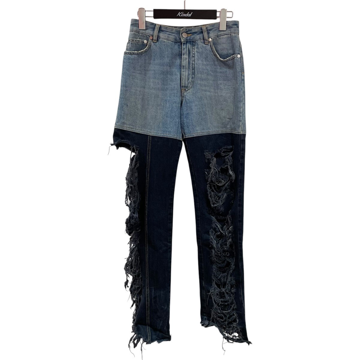 【中古】 PETER DO 21SS COMBO ダメージデニムパンツ デニムパンツ PD-SS21-130-DE サイズ：SIZE 34 【価格見直し】