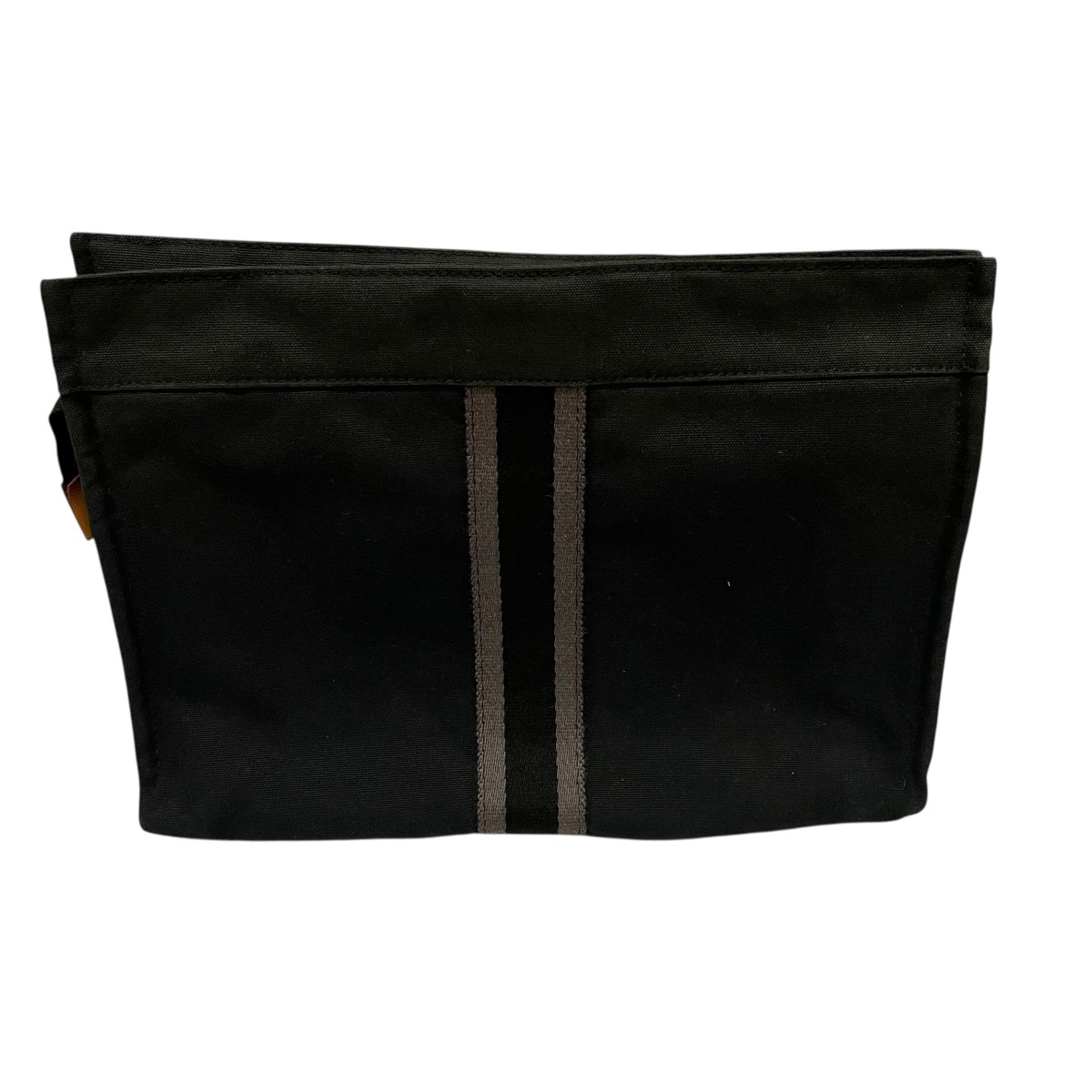 HERMES フラット コットンキャンバス トラベルポーチ クラッチバッグ HERMES フラット コットンキャンバス トラベルポーチ クラッチバッグ