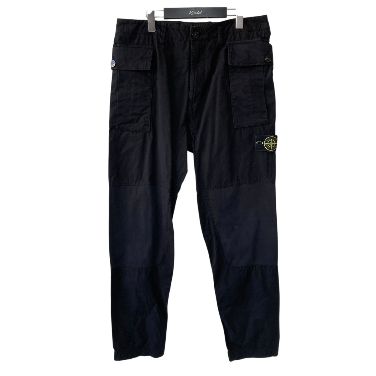 バッジ付 STONE ガーメントダイ カーゴスウェットパンツ STONE ISLAND (ストーンアイランド) 裏毛 ガーメントダイ加工