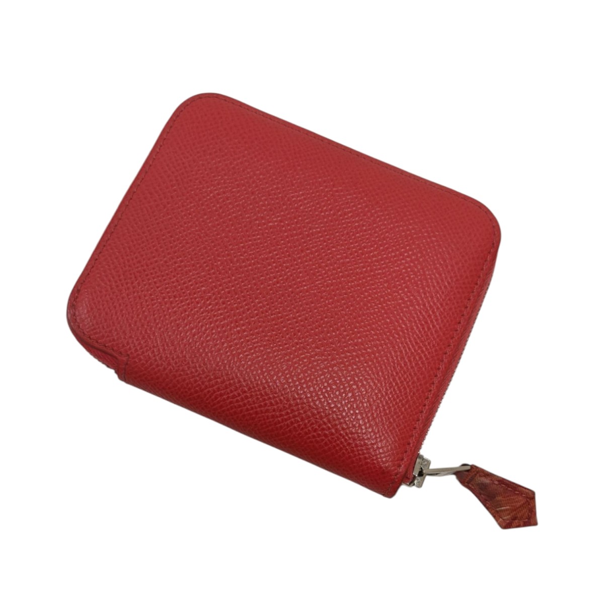 【中古】HERMESシルクイン アザップ コンパクトウォレット レッド【価格見直し】｜ブランド古着のカインドオル