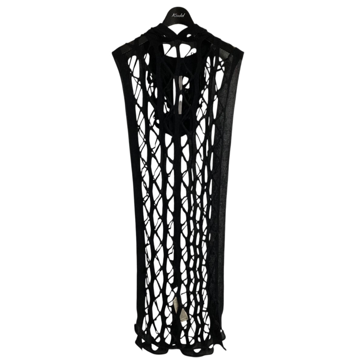 【中古】 RICK OWENS　 フーデッドニットポンチョ ブラック サイズ：IT XS 【160625】（リックオウエンス）