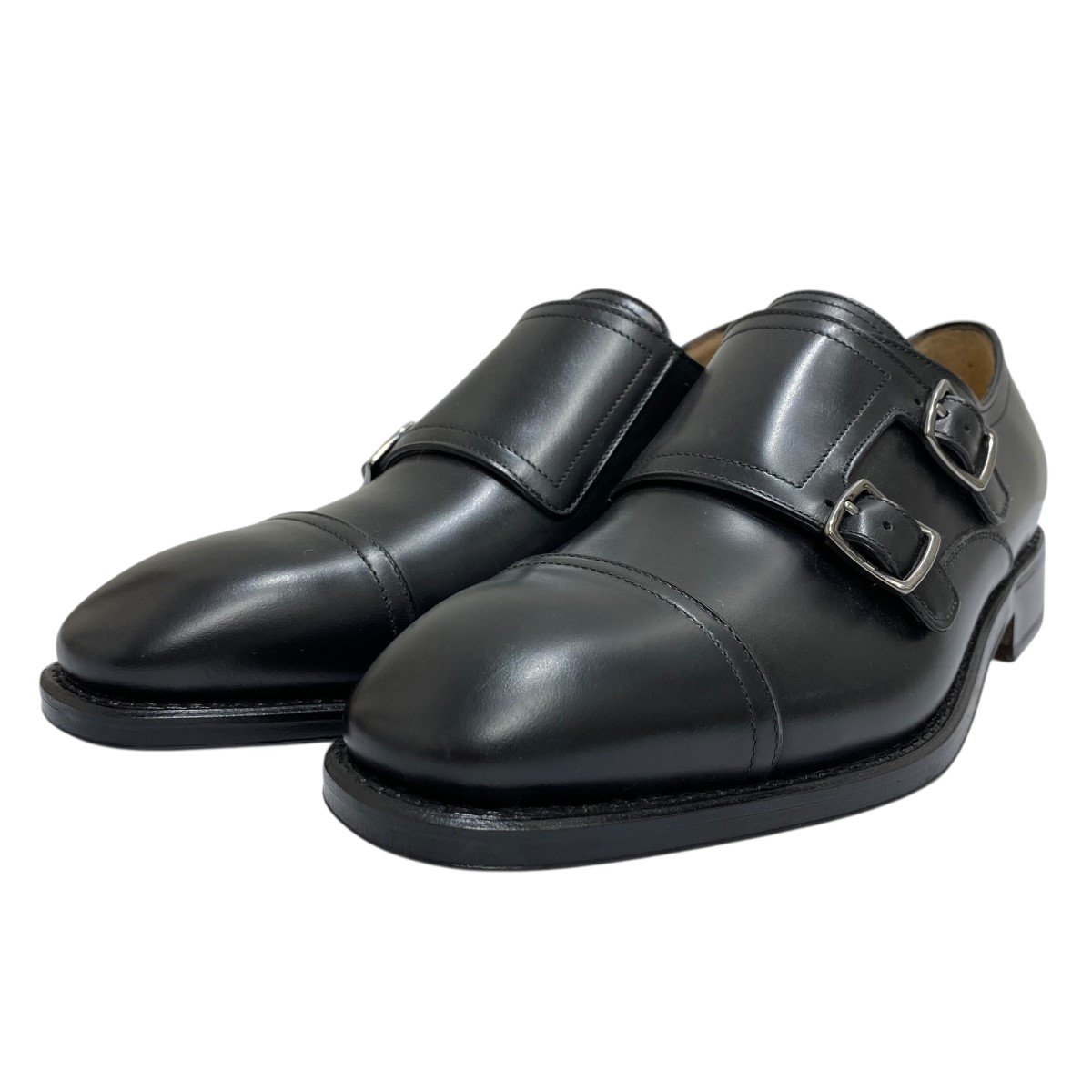 【中古】 Salvatore Ferragamo モンクストラップシューズ ブラック サイズ：6 【価格見直し】