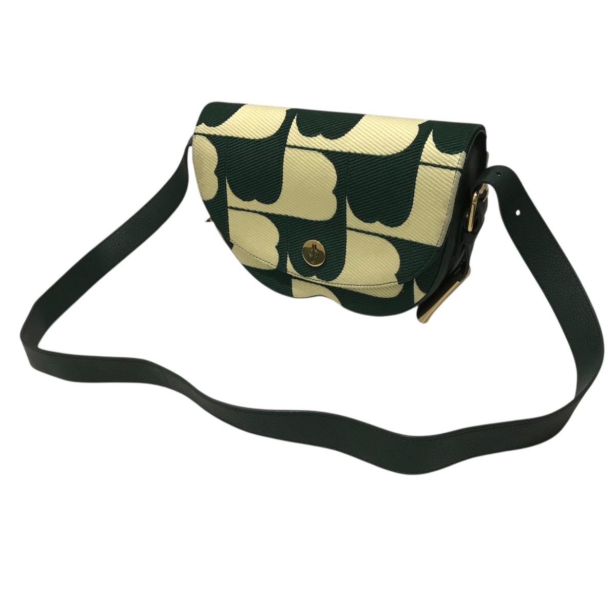 【中古】\u003cBR\u003eBURBERRY\u003cBR\u003e【Chess Satchel Cotton Crossbody Bag】 クロスボディバッグ 8082082 ベージュ×緑であること\u003cBR\u003e【通貨価値思いなおす】