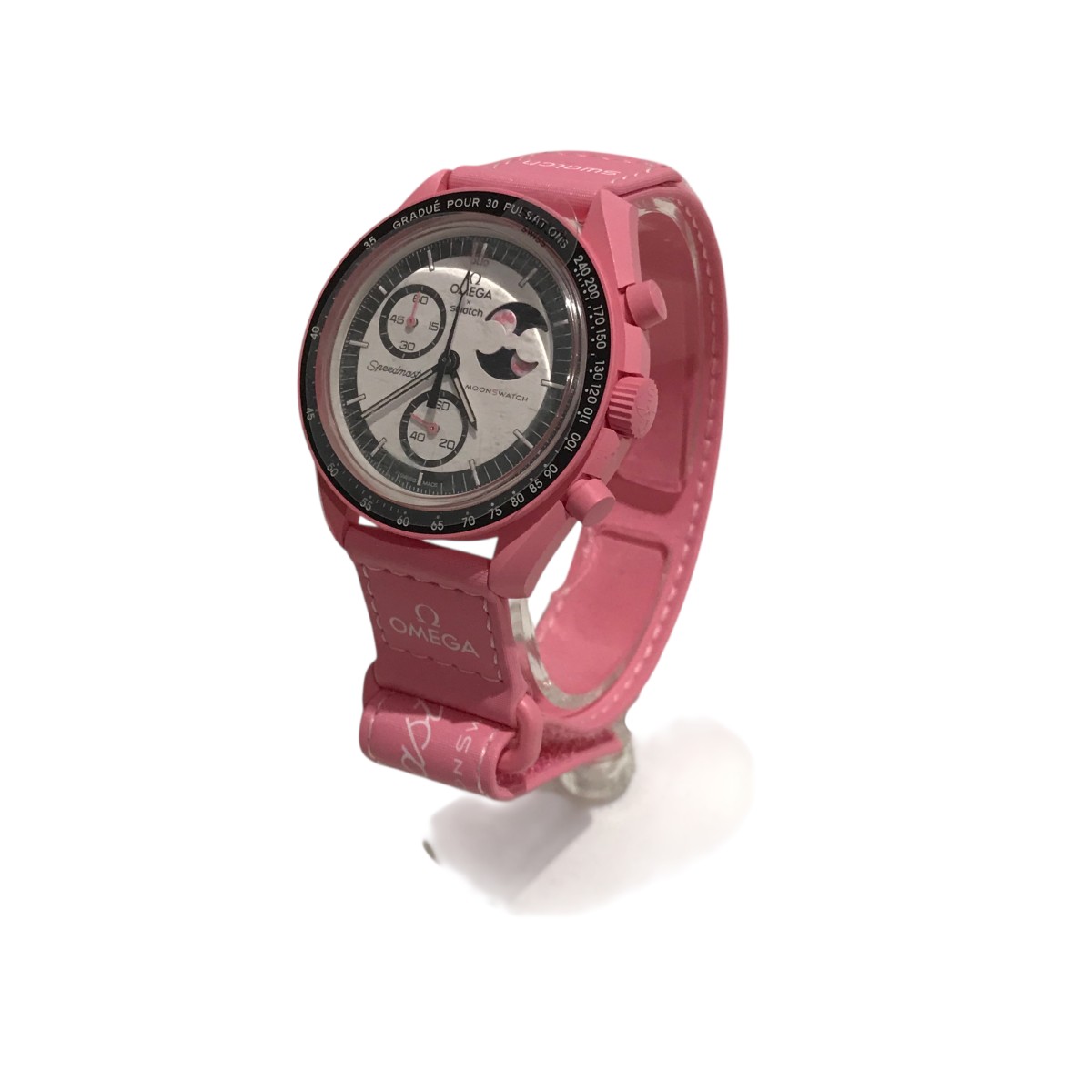 180625 【楽天市場】【中古】OMEGA×SWATCH 【Moonswatch Mission to the Pink】 腕時計 ピンク 【180625 ...