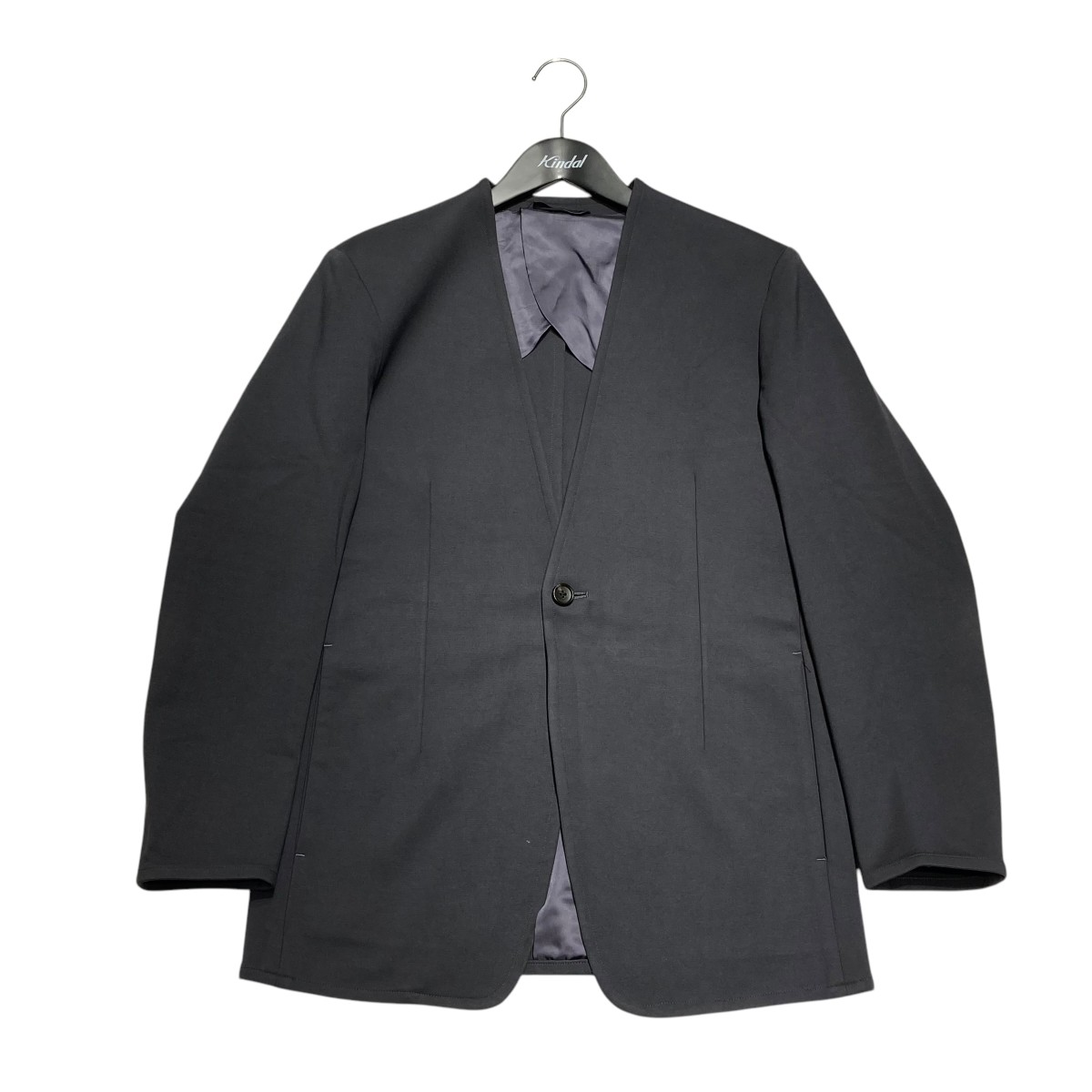 【中古】<br>RAINMAKER<br>ポンチジャージノーカラージャケット RM232-026 グレー サイズ：48<br>【価格見直し】