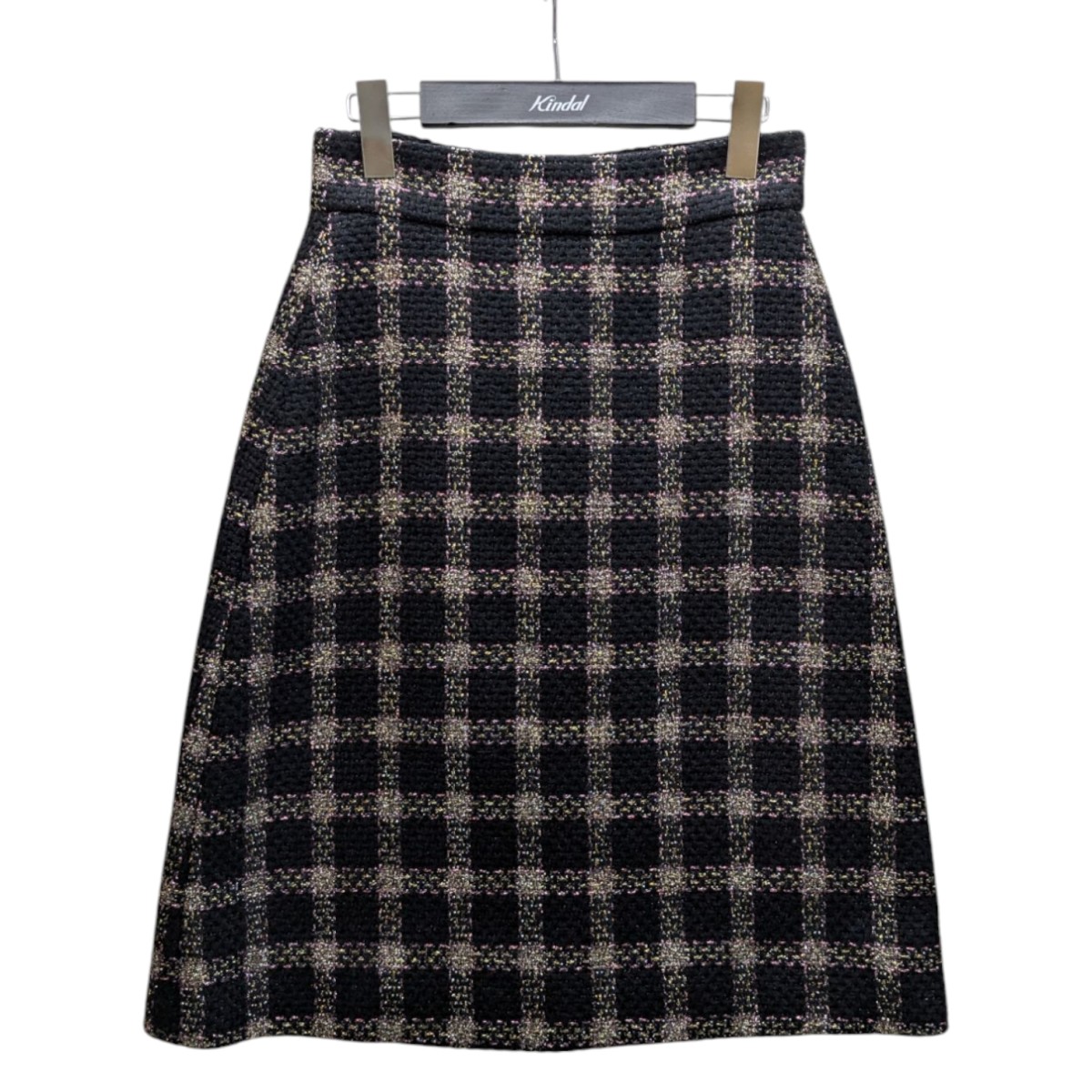 【中古】 GUCCI チェックスカート 439444 ZHM31 ブラック サイズ：36 【価格見直し】