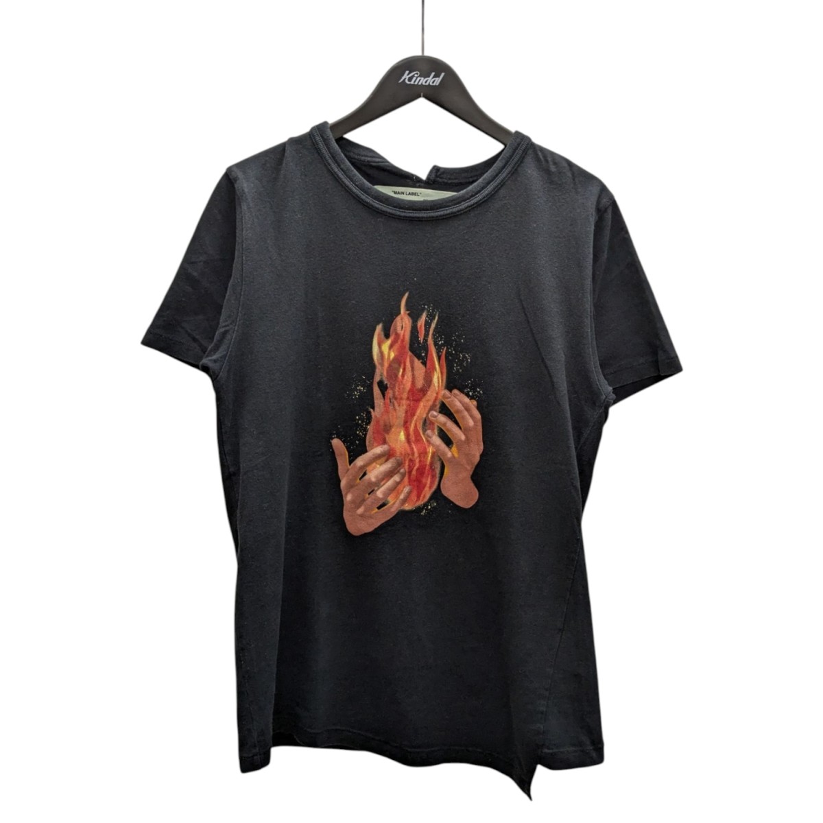 【中古】 OFFWHITE　 プリントTシャツ OMAA032S18185078 ブラック サイズ：XS 【170426】（オフホワイト）