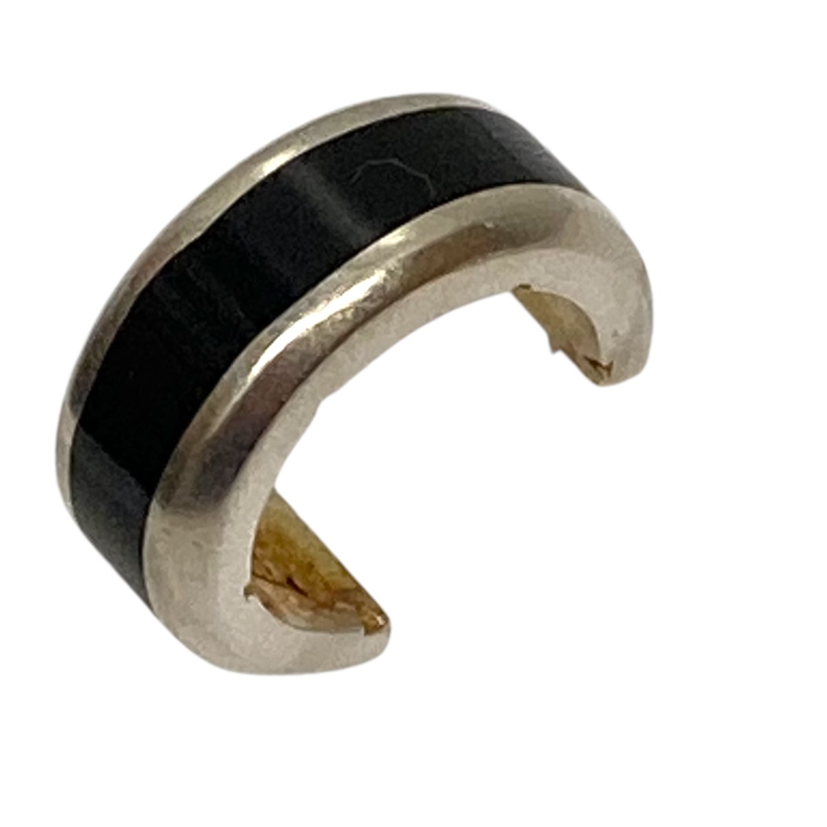 【中古】LOUIS VUITTON フープピアス M01718 VA1294 黒いことｘしろがね色 大きさ：ONESIZE 【210625】（ルイヴィトン）