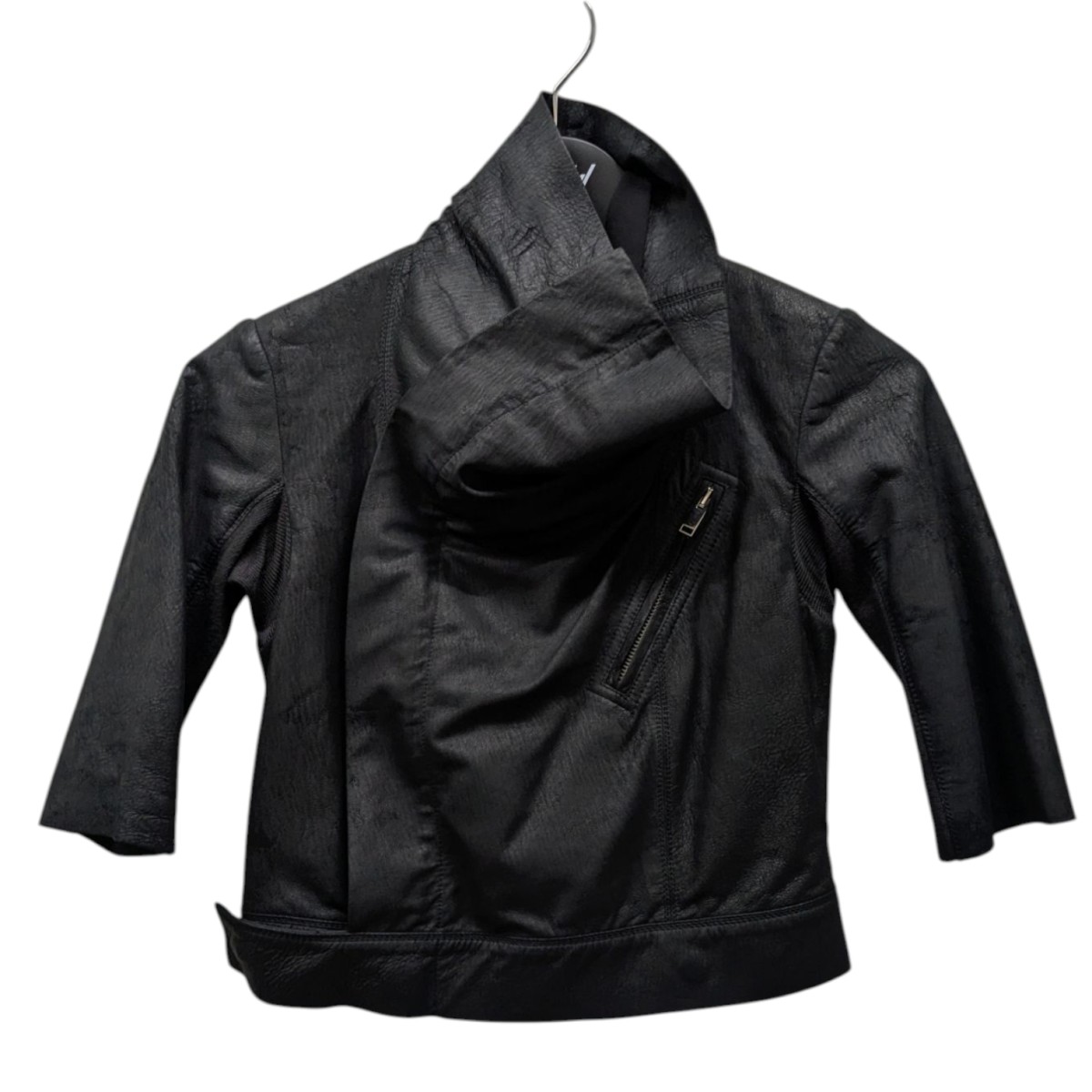 リックオウエンス　ブラックレザー ライダースジャケット　38 Rick Owens(リックオウエンス) / ダブルライダースジャケット/38