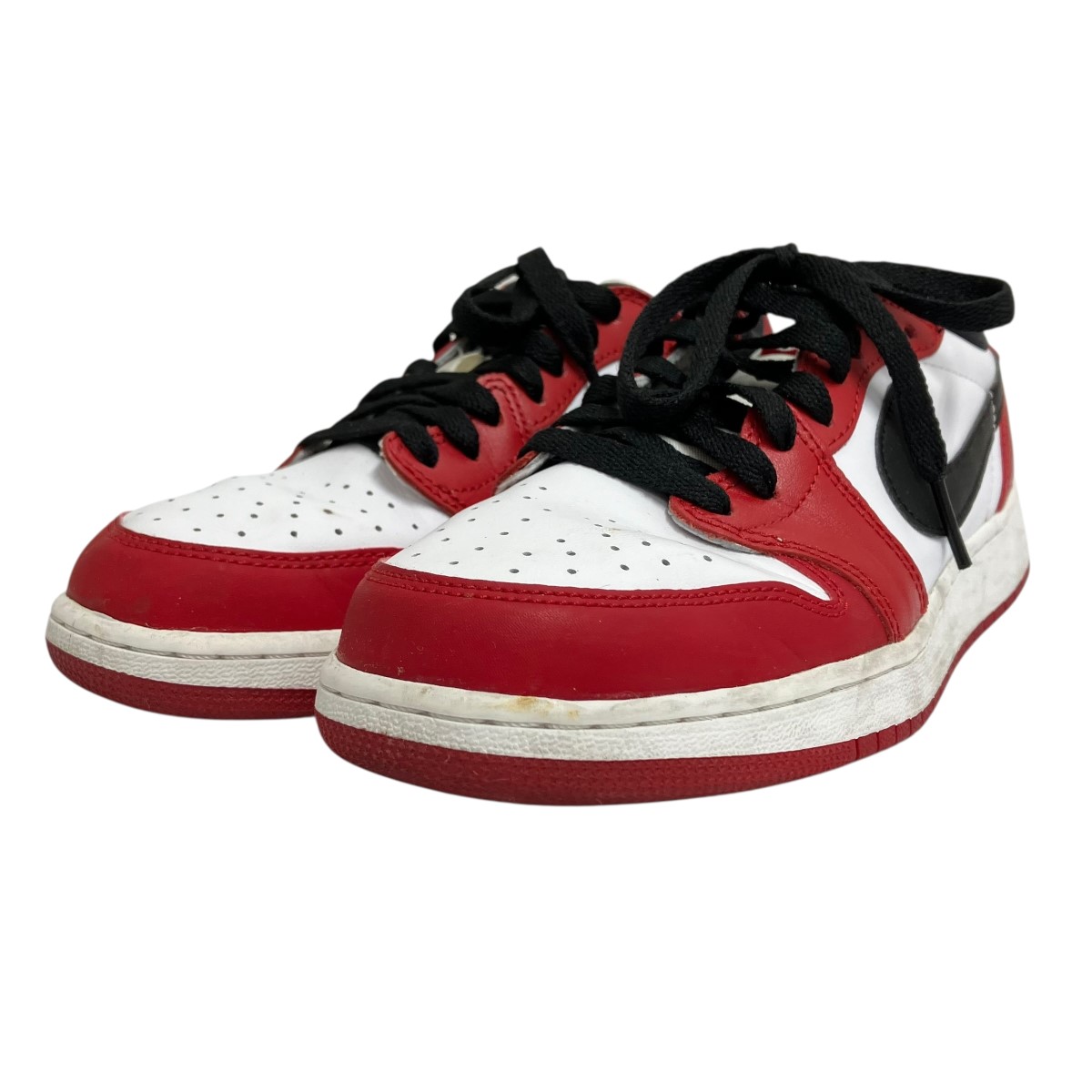 【中古】 NIKE AIR JORDAN 1 RETRO LOW CHICAGO スニーカー 709999-600 ホワイト×レッド サイズ：24cm 【価格見直し】