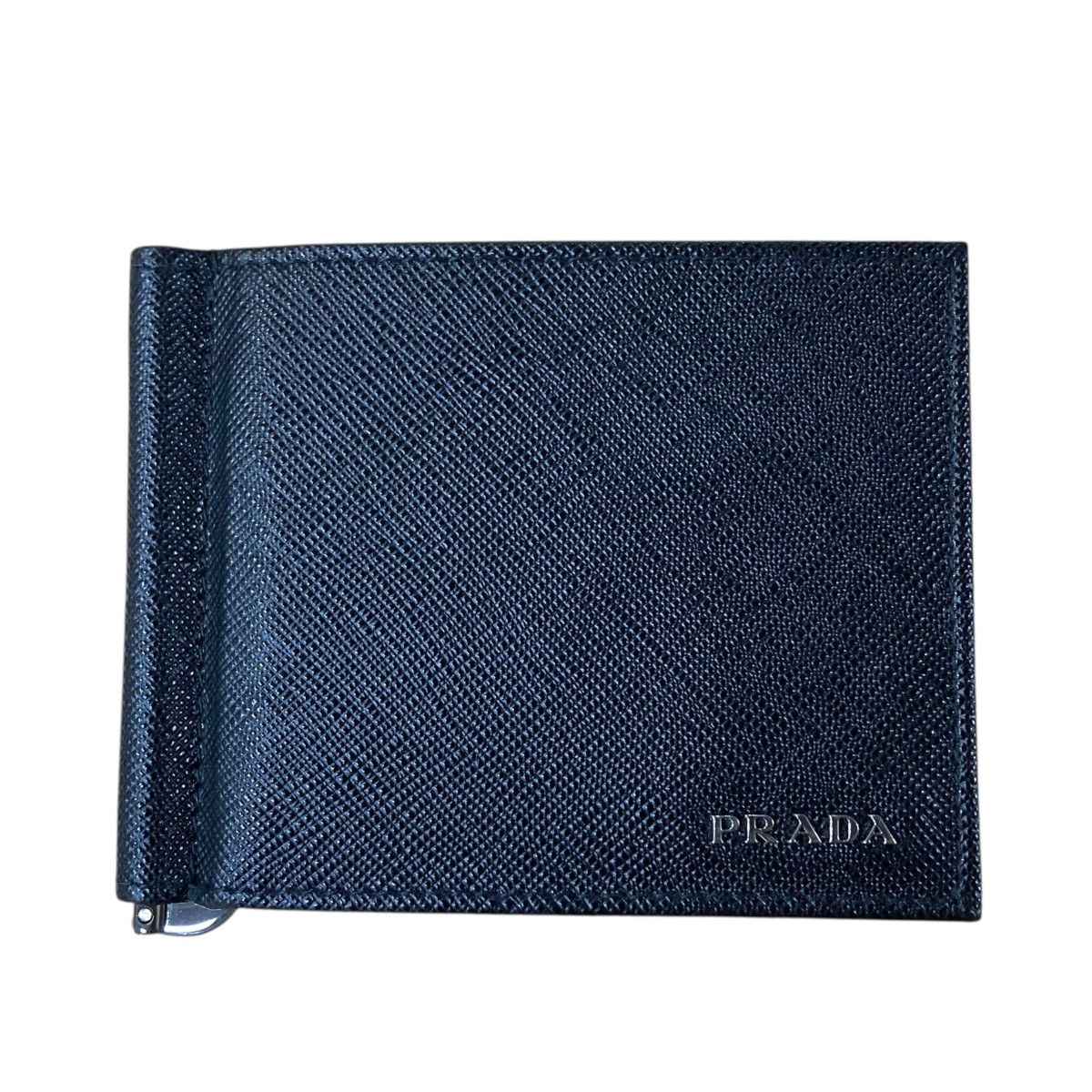 美品✨ プラダ　シルバー金具　ロゴ刻印　マネークリップ　シボ革　レザー　黒 楽天市場】プラダ マネークリップ（柄ロゴ）（バッグ・小物