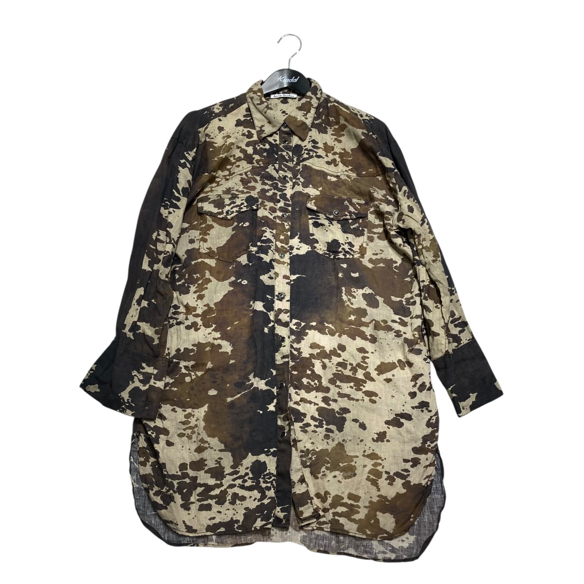 Acne Studios アクネストゥディオズ オーバークラックレザーシャツ FN-WN-BLOU000443 グレー 34 IT65QIOZUMD4 Acne Studios アクネストゥディオズ オーバークラックレザー