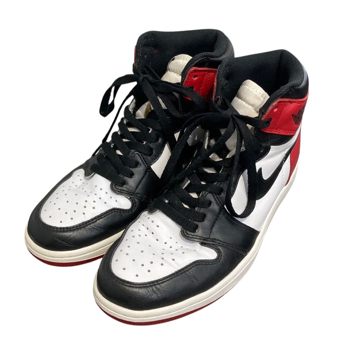 【中古】 NIKE Air Jordan 1 Retro High OG Black Toe 2016 エアジョーダン 1 レトロ ハイ OG スニーカー 555088-125 ブラック×レッド×ホワイト サイズ：26.5cm 【価格見直し】