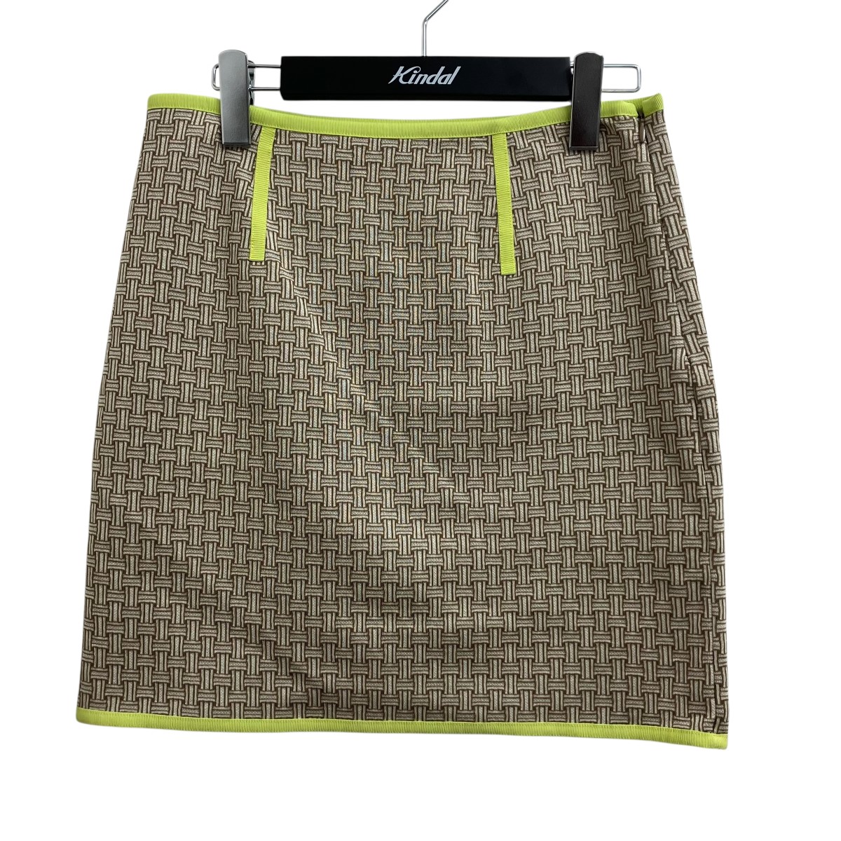 【中古】 HERMES MOSAIQUE MINISKIRT スカート 2H4300DY ベージュ サイズ：40 【価格見直し】