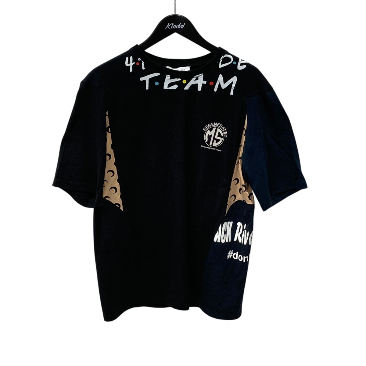関税送料込み【MARINE SERRE】ハート HEART BEAT Tシャツ 美品 MARINE SERRE マリーンセル Tシャツ サイズ:L 24SS heart