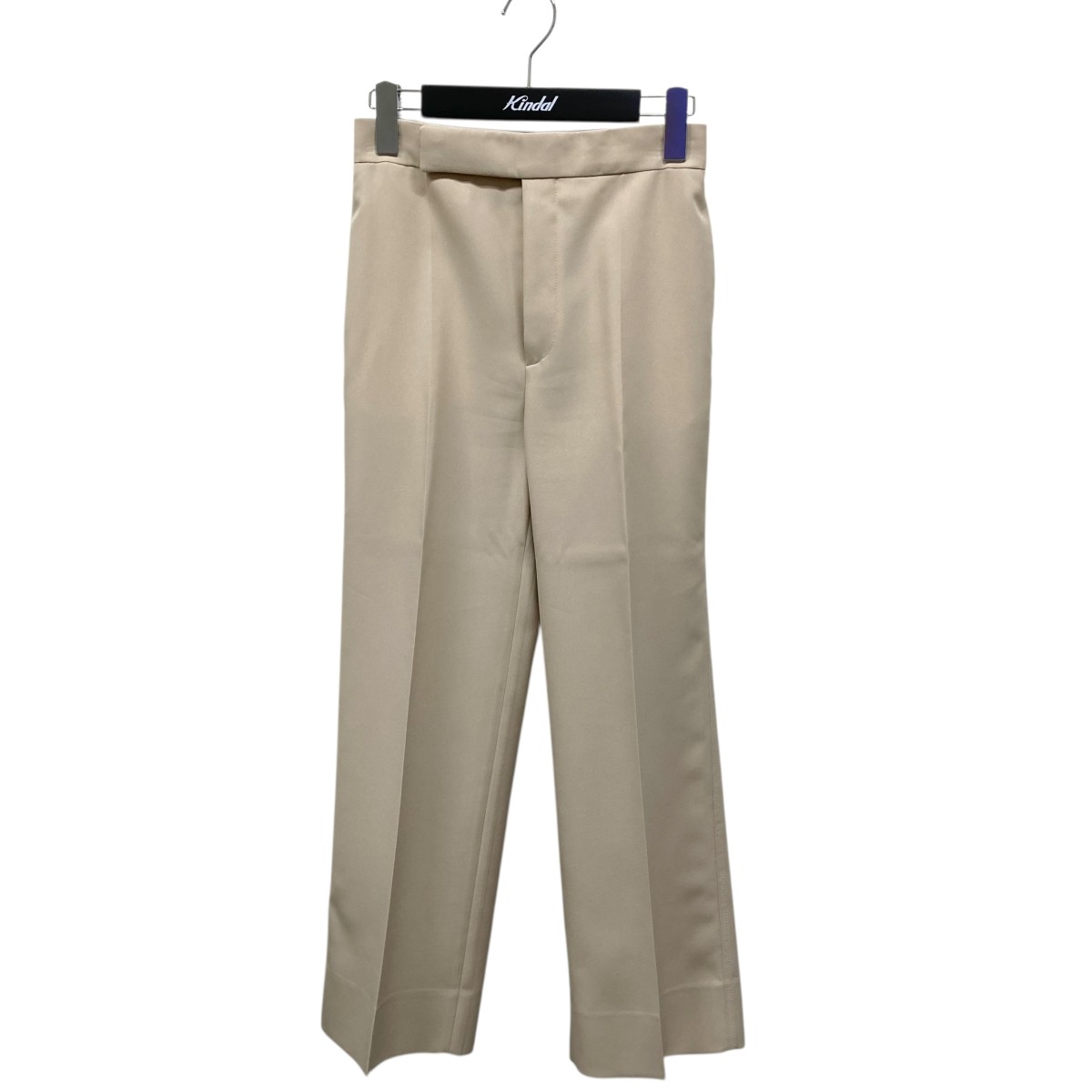 P0518f25 ▽CELINE セリーヌ▽ ウール テーパードパンツ エンジ 38  