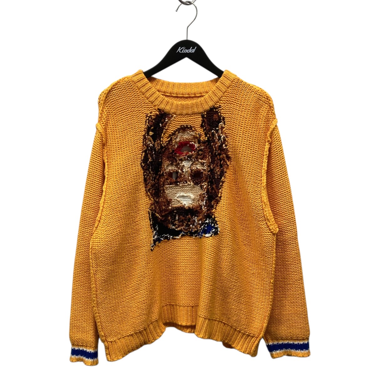 【中古】doublet 25SS ACTING SUPPORTER KNITWEAR 編み物 25SS48KN173 オレンジ色 大きさ：S 【080526】（ダブレット）
