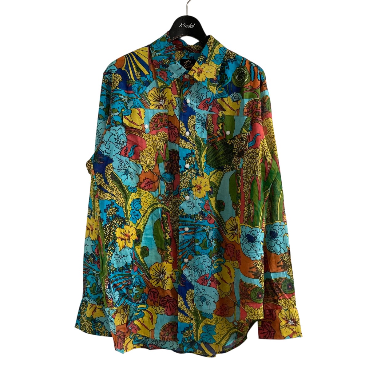【中古】 Needles 総柄シャツ ブルー サイズ：XS 【価格見直し】