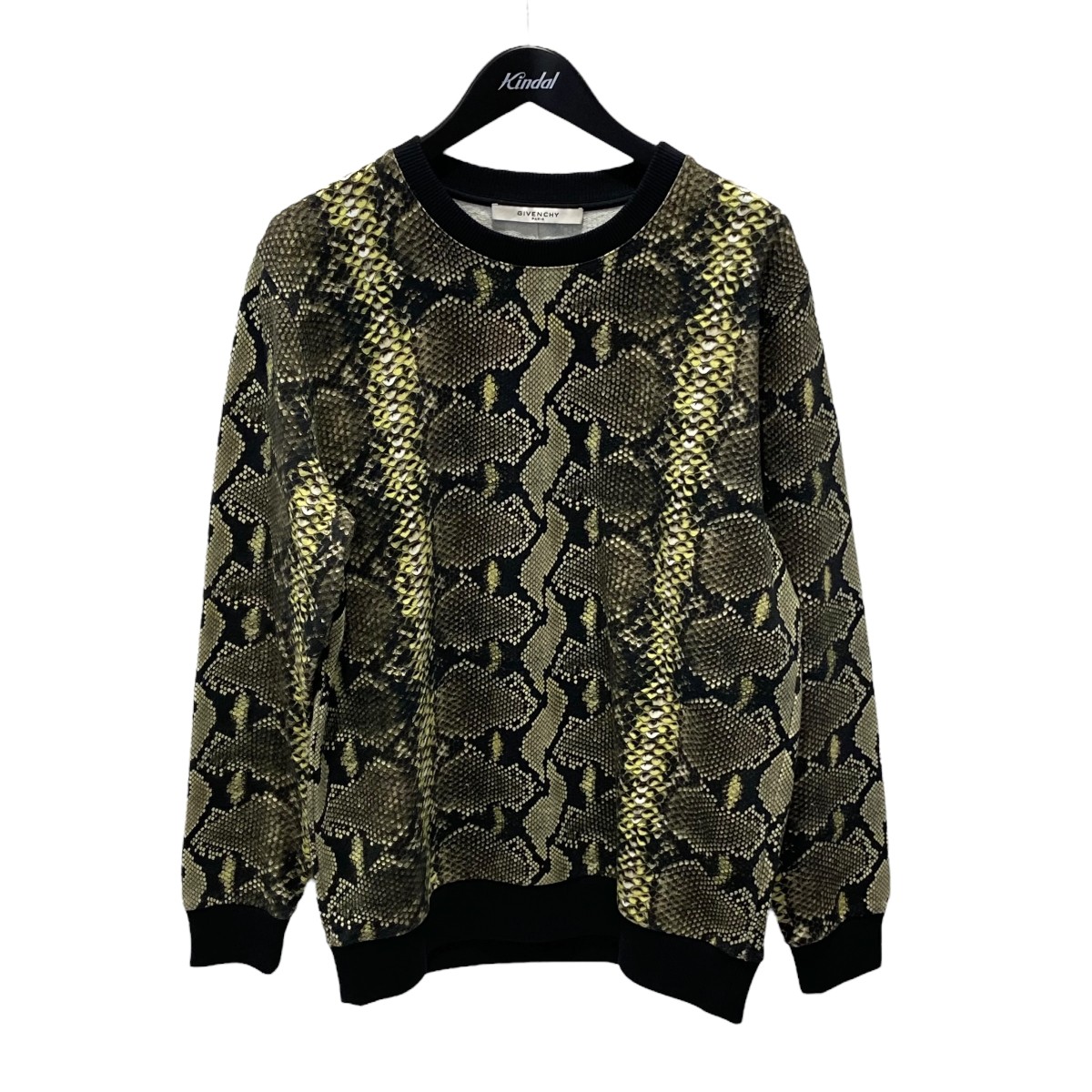 【中古】 GIVENCHY パイソン クルーネックスウェット 17S 7005 707 ブラック×イエロー サイズ：S 【価格見直し】