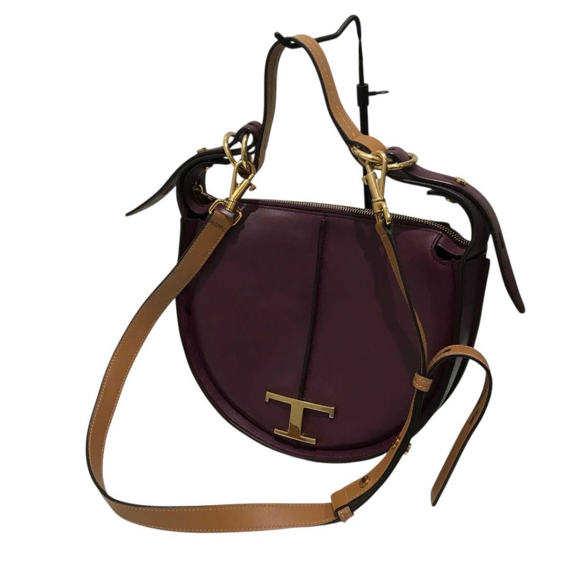 【中古】\u003cBR\u003eTOD’S\u003cBR\u003e【T TIMELESS HOBO BAG SMALL】 2WAY御徒面子 パープル\u003cBR\u003e【通貨価値思いなおす】
