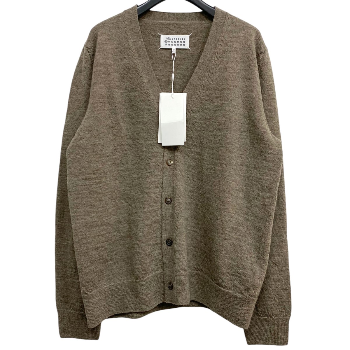 Maison Margiela4 メゾン マルジェラ 21SS エルボーパッチMロゴコットンニットカーディガン S51HA1110 アイボリー M ITW0IKRSKE00 ☆送料関税込 Maison Margiela エルボーパッチ カーディガン