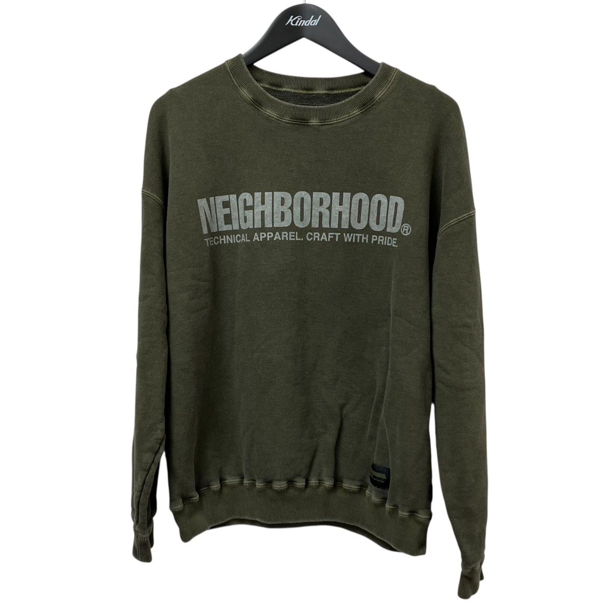 【中古】\u003cBR\u003eNEIGHBORHOOD\u003cBR\u003ePIGMENT DYED SWEATSHIRT LS 流汗 232FPNH-CSM06 オリーブ 大きさ：S\u003cBR\u003e【必要経費思いかえす】