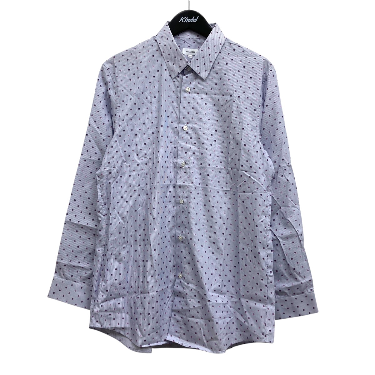 【中古】 JIL SANDER　 総柄長袖シャツ JSMI7402296 ブルー サイズ：40 【230126】（ジルサンダー）