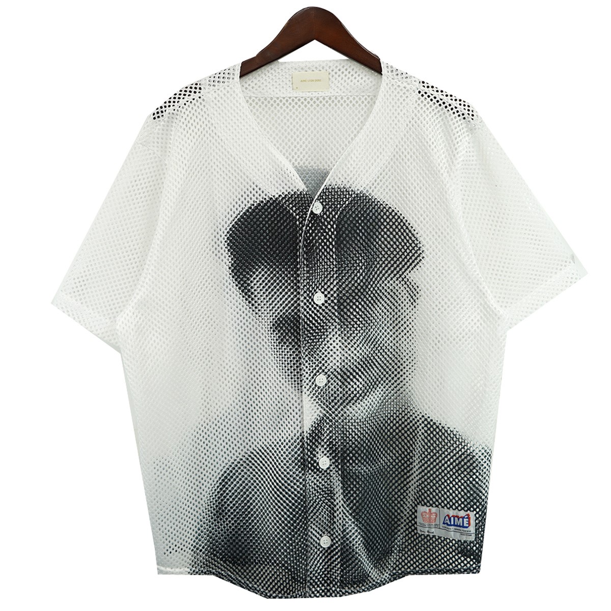 【中古】 Aime Leon Dore 24SS The Genesis Mesh Baseball Jersey エメレオンドレ ザ ジェネシス メッシュ ベースボール ジャージー シャツ ホワイト サイズ：M 【価格見直し】 27,225円