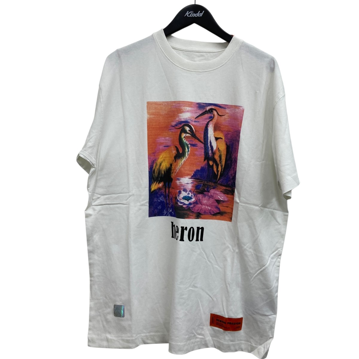 【美品】Heron Preston ヘロンプレストン　短パン　ホワイト s HERON PRESTON (ヘロン プレストン) 20SS バード グラフィック T