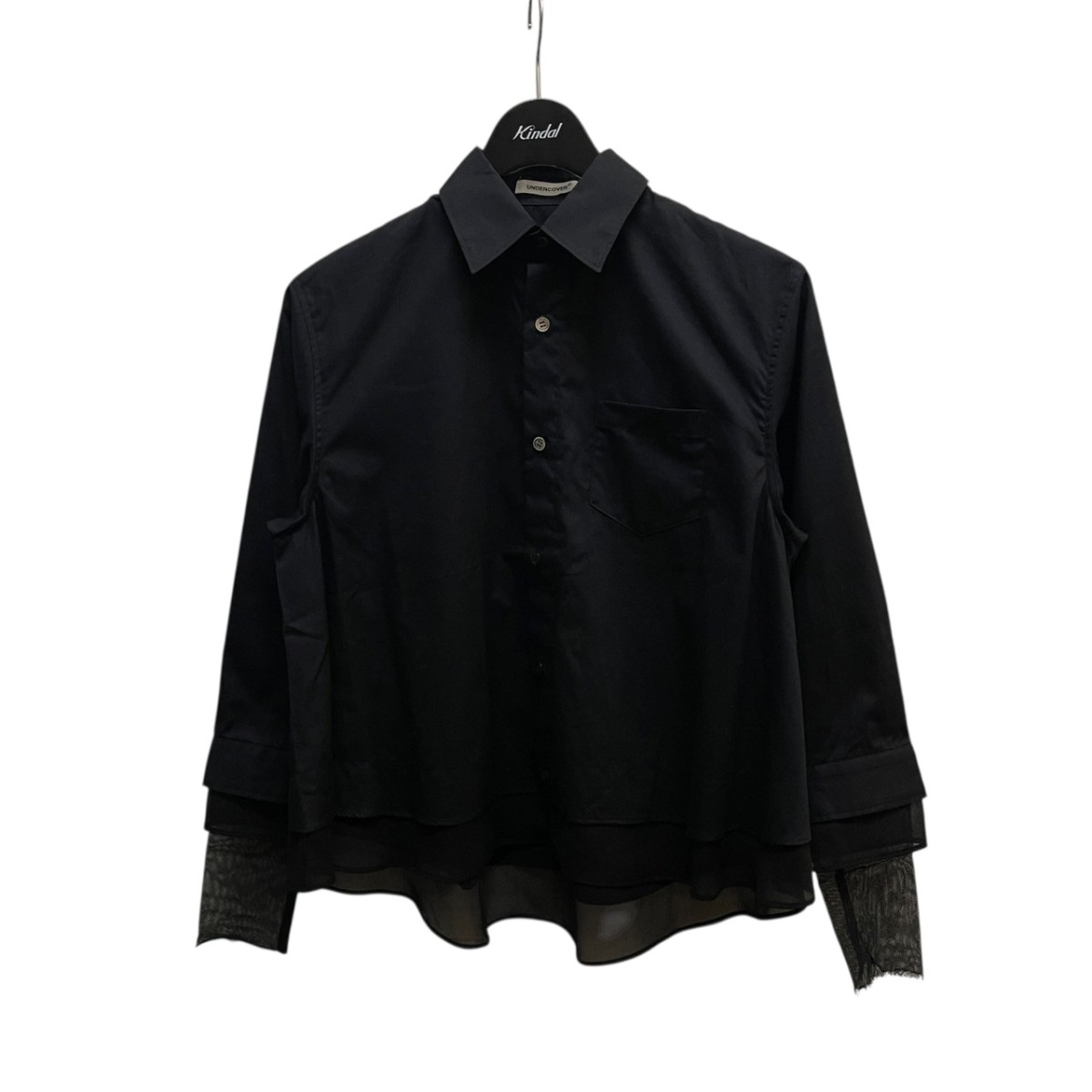 【中古】 UNDERCOVER コットンフレアシャツ UP2D1404-02 ブラック サイズ：1 【価格見直し】