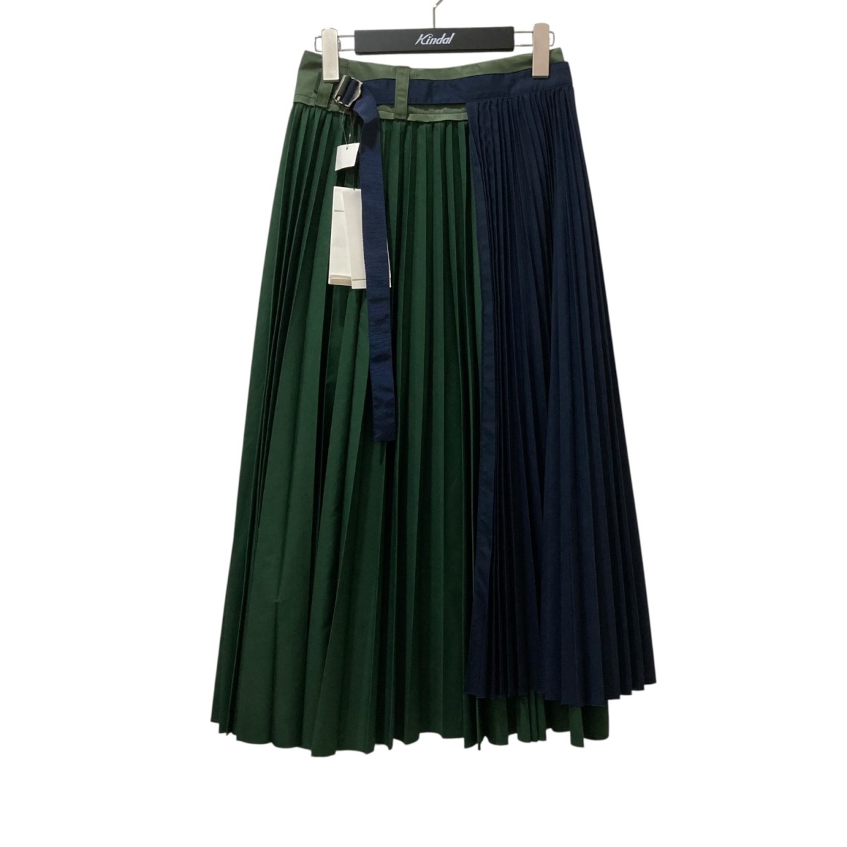 sacaiサカイ★カーキ Denim Mix マキシスカート 楽天市場】【中古】sacai デニムMIX プリーツ切替スカート