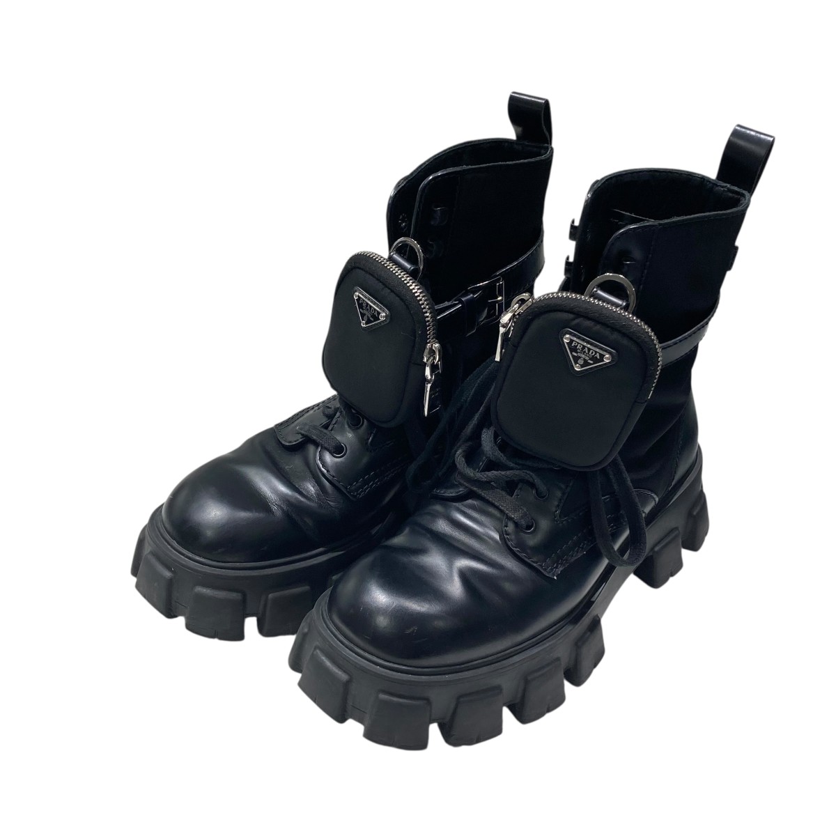 楽天市場】【中古】PRADA SPAZZOLATO ROIS レザーブーツ