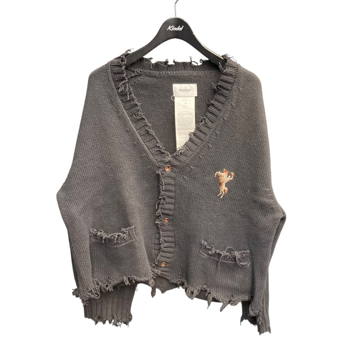 【最安値】doublet destroyed cardigan Doublet Black Destroyed Sweater Doublet