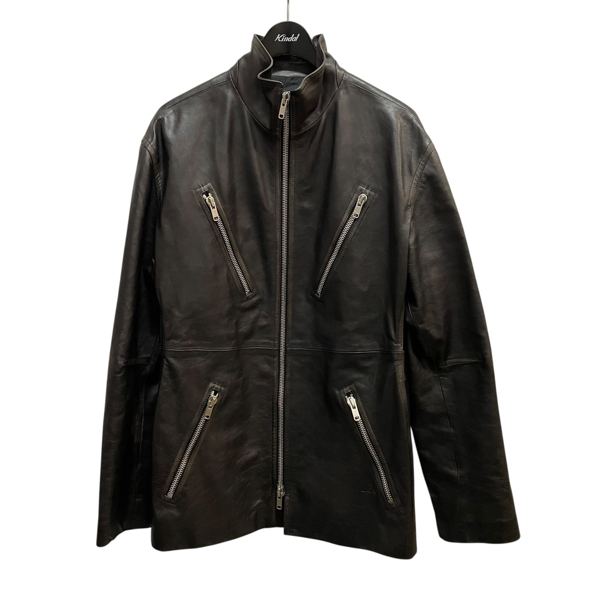 【中古】<br>DIOR<br>レザージャケット 243L411A0652 ブラック サイズ：48<br>【価格見直し】