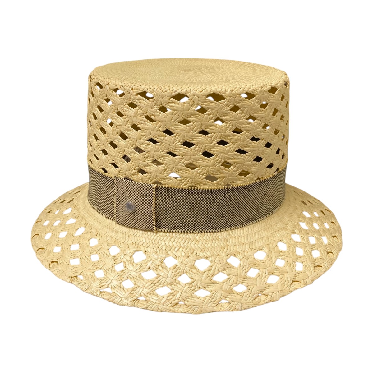 【中古】<br>HERMES<br>CHAPEAU FEMME ELEONORA PANAMA 麦わら帽子 221034N ベージュ サイズ：57<br>【価格見直し】