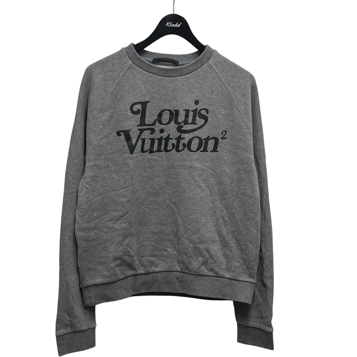 【中古】 LOUIS VUITTON×NIGO 20AWスクエアードロゴスウェット RM202M UYR HJY13W グレー サイズ：S 【価格見直し】
