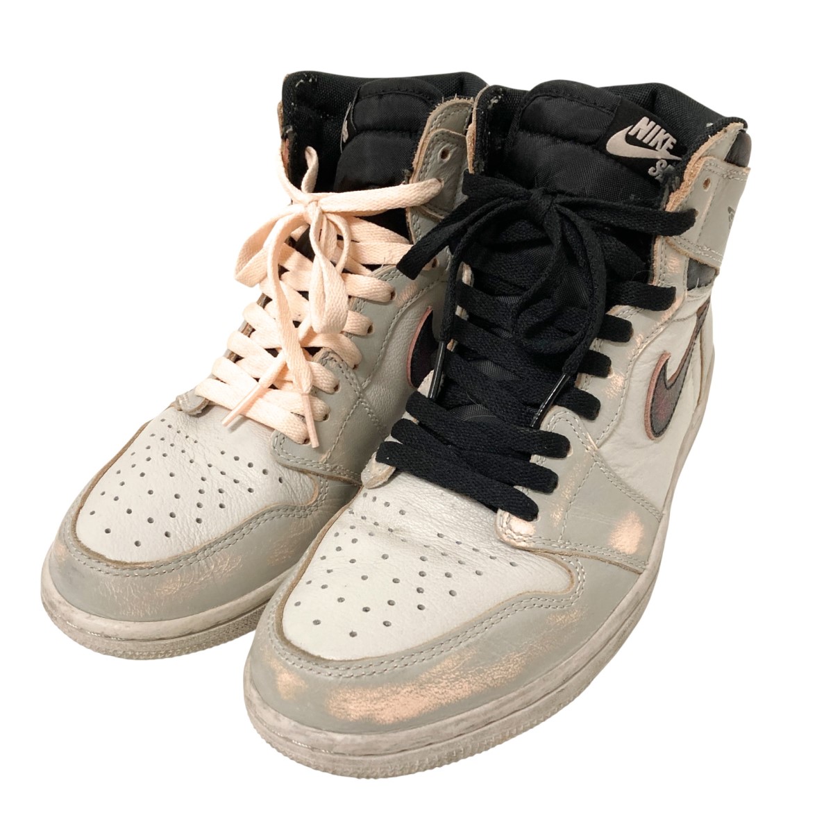 【中古】 NIKE SB AIR JORDAN 1 RETRO HIGH OG DEFIANT ハイカットスニーカー CD6578 006 グレー サイズ：26cm 【価格見直し】