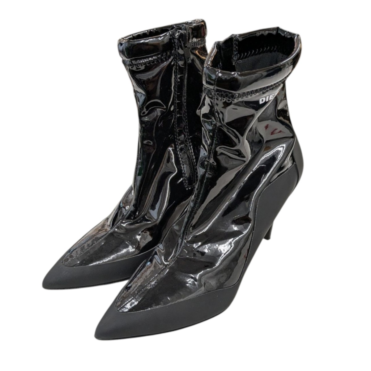 【中古】 DIESEL サイドZIPヒールブーツ ブラック サイズ：37 【価格見直し】