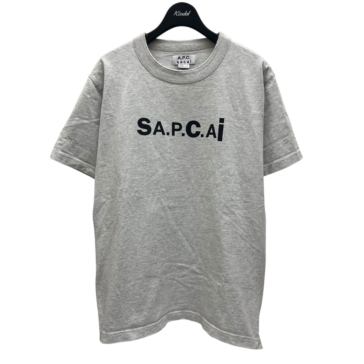 sacai ×A.P.C.　Tシャツ　グレー　S アーペーセー　サカイ 正規 新品 21SS A.P.C. アーペーセー sacai サカイ Tシャツ