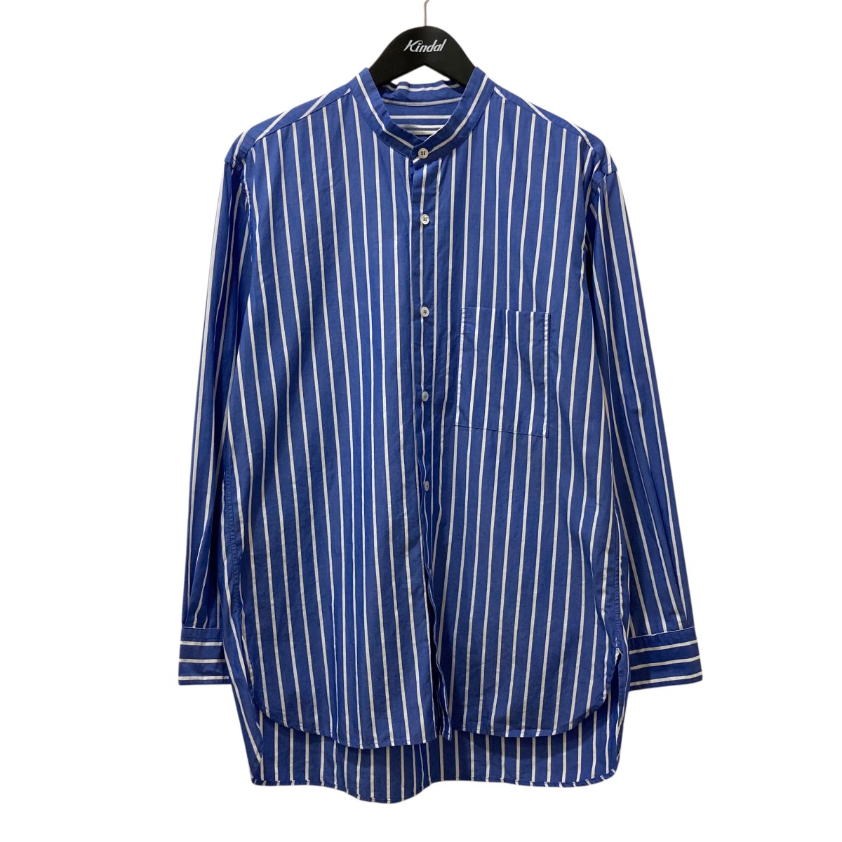 Salvatore Piccoloシャツ38 織ストライプ白　美品バンドカラー Salvatore Piccolo（サルヴァトーレピッコロ）の「【SALVATORE