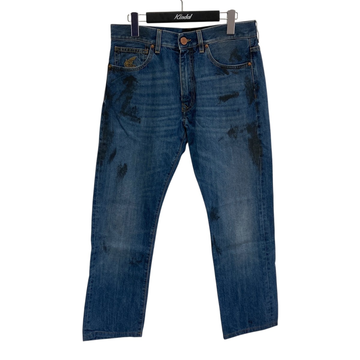 美品⭐︎オーブ柄デニムM ヴィヴィアンウエストウッド USED】80'S VIVIENNE WESTWOOD ORB × SPOT DENIM P