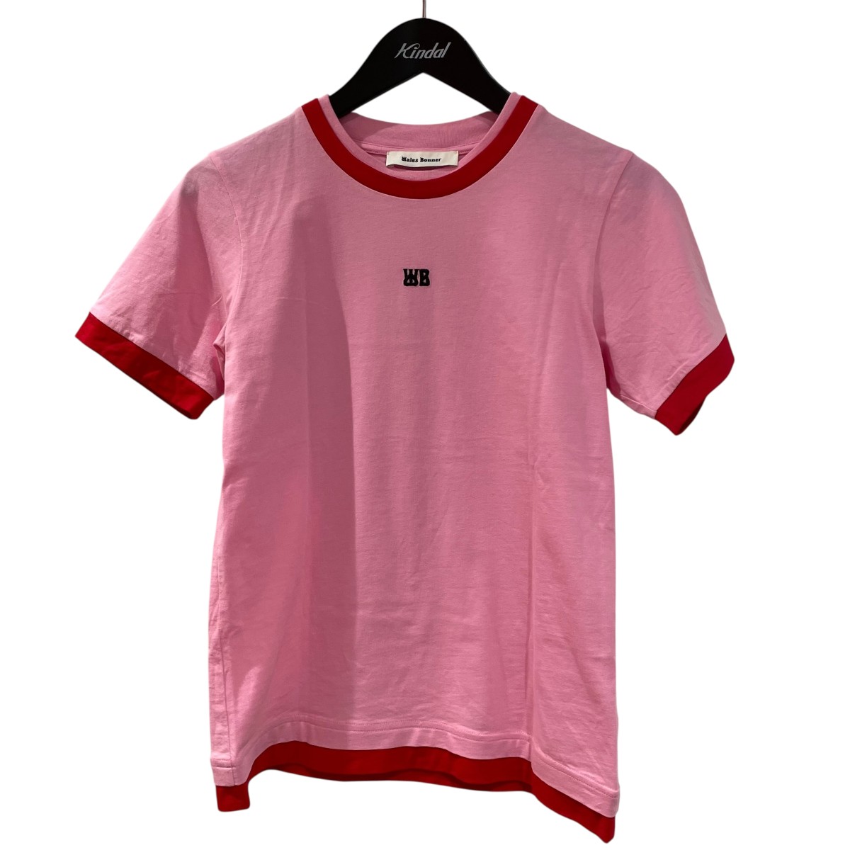 【中古】WALES BONNER Horizon T Shirt 半袖プルオーバー 92 03 42 03002 さくら色 大きさ：S 【250526】（ウェールズボナー）