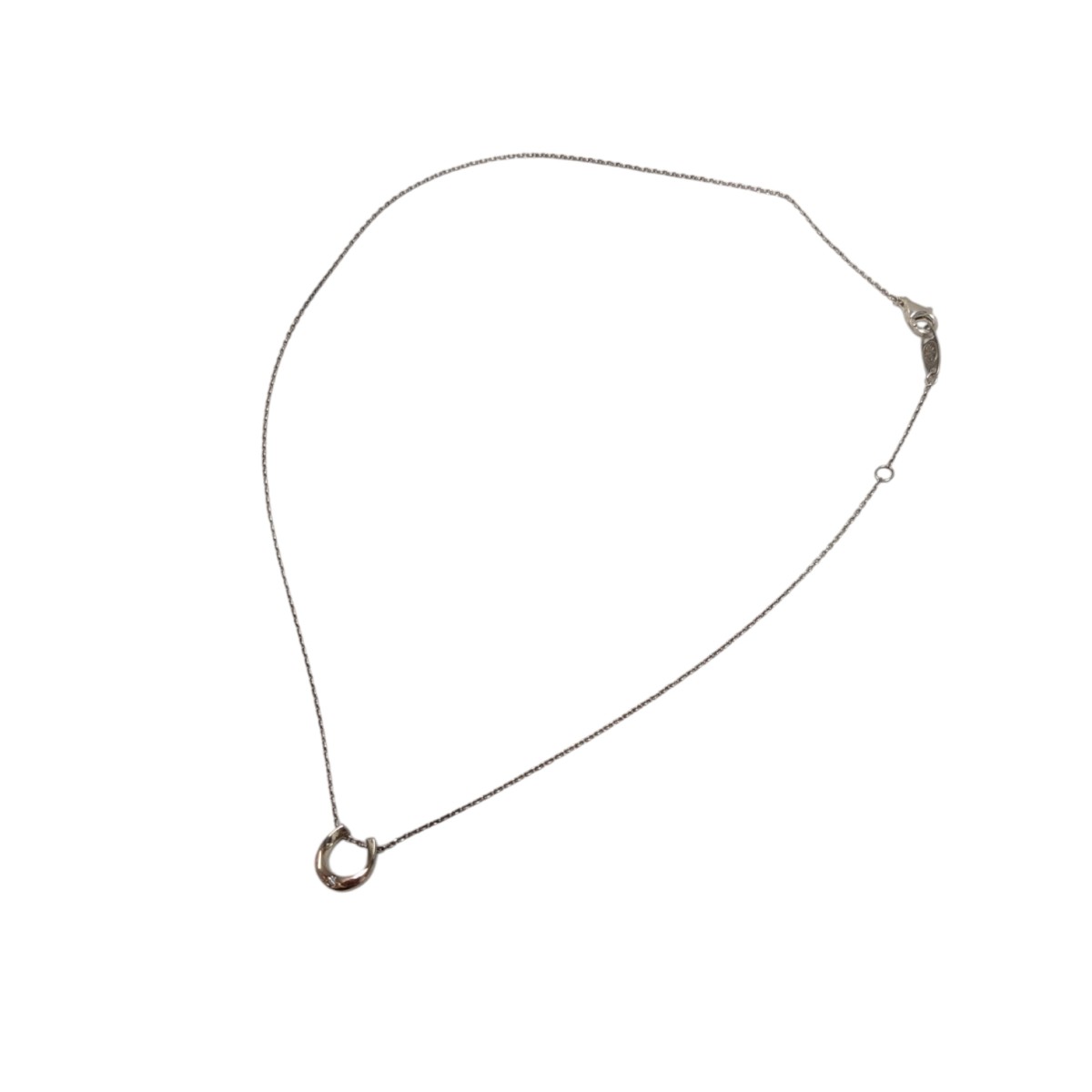 【中古】 STAR JEWELRY　 0．01ct ダイヤモンドホースシューネックレス ピンク×ゴールド 【160725】（スタージュエリー）