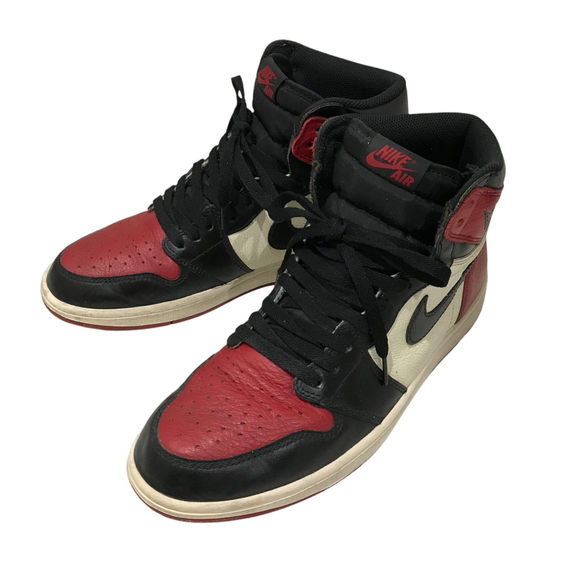 【中古】 NIKE 【AIR JORDAN 1 RETRO HIGH OG】 ハイカットスニーカー 555088-610 ブレッドトゥ サイズ：28 【価格見直し】