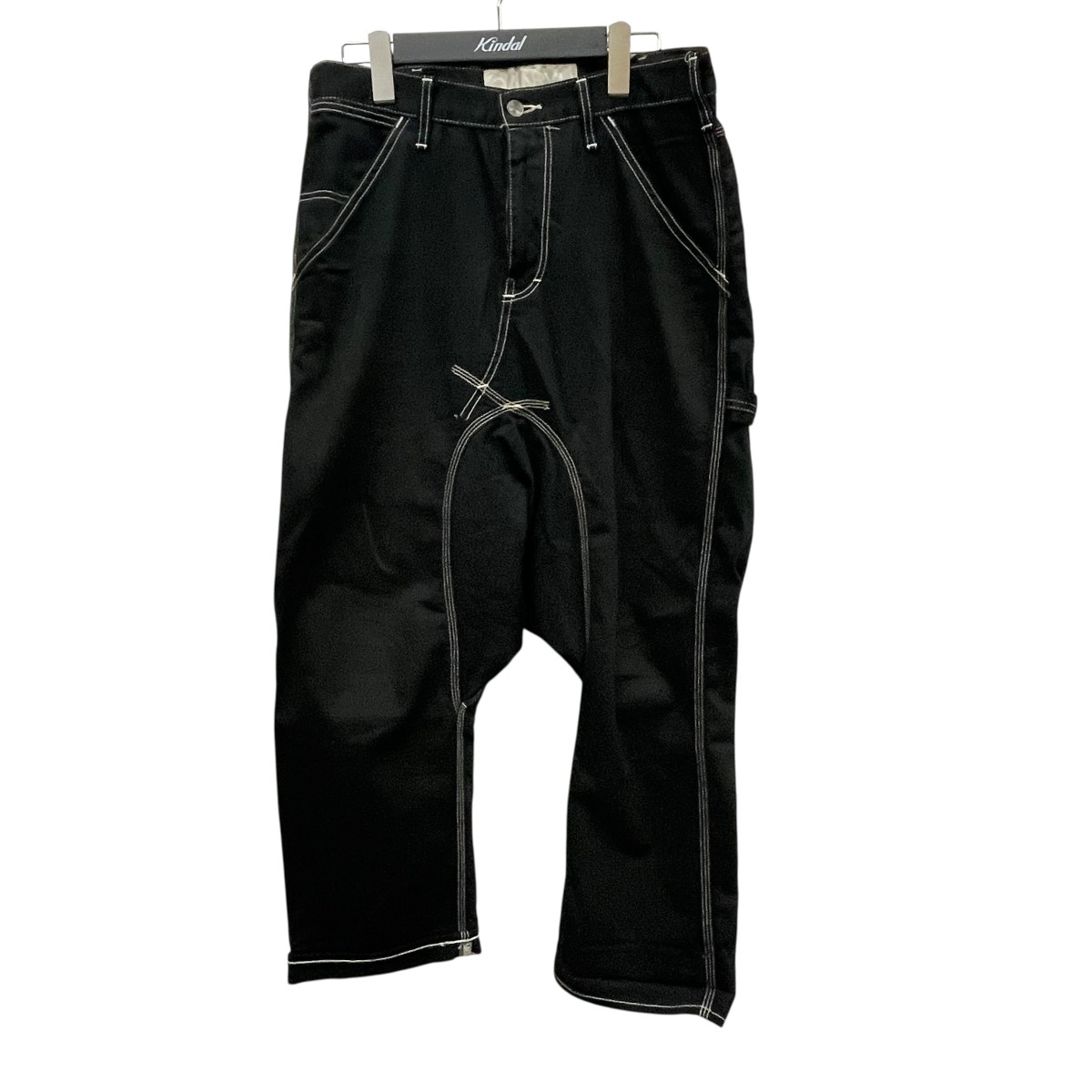 【中古】 GANRYU サルエルステッチパンツ EP-P002 ブラック サイズ：S 【価格見直し】
